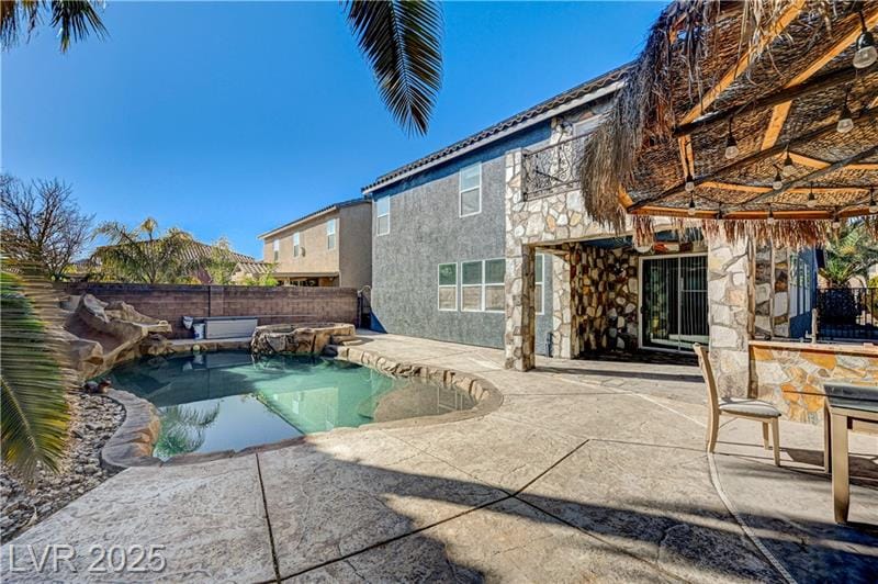 Home with a backyard pool, representing the under-$400K Spring Valley band